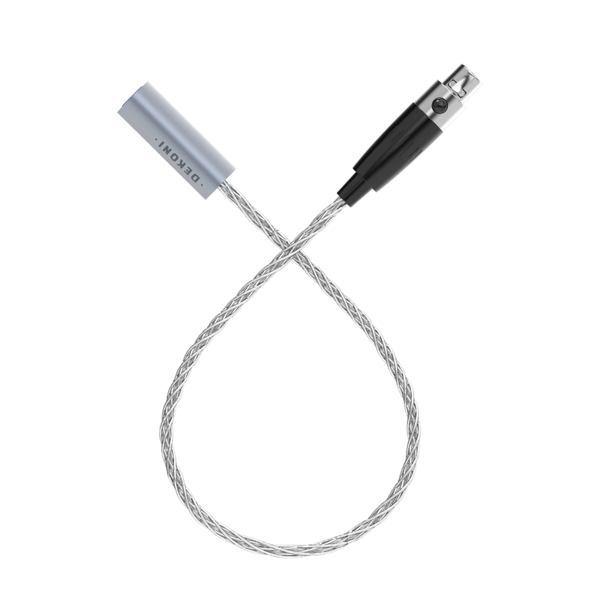 Ensemble Post-Split Silver Braided Cable with Single 3-pin Mini XLR