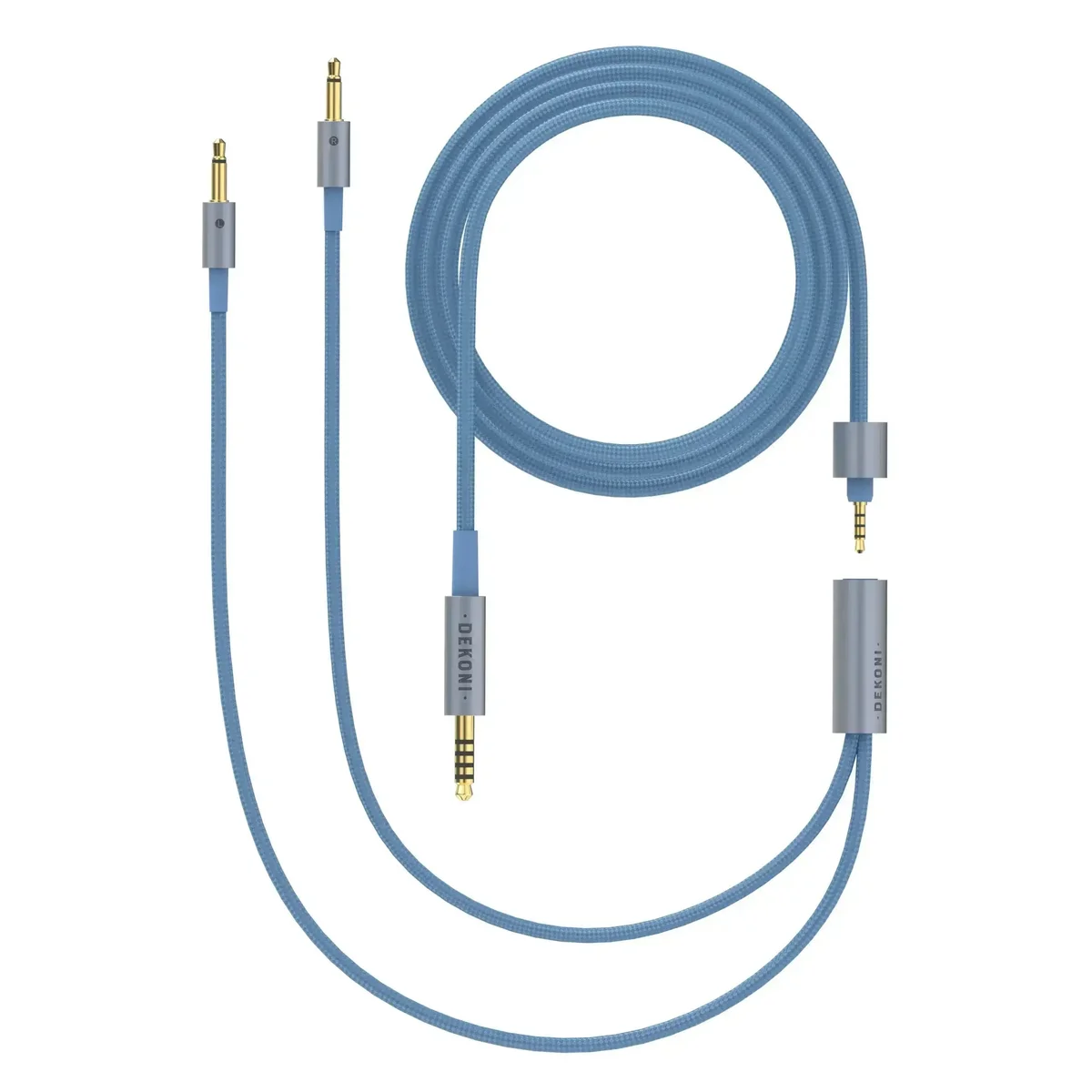 Dekoni Audio Ensemble 4.4mm 64" Nylon Wrapped Cable with 3.5mm Headphone Connectors