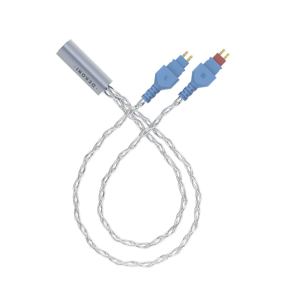 Ensemble Postsplit HD600 Connectors with Silver Braided Cable