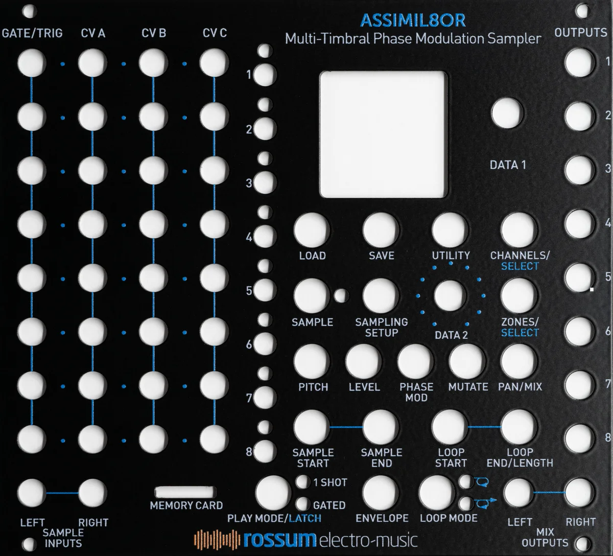Assimil8or Replacement Front Panel, Black