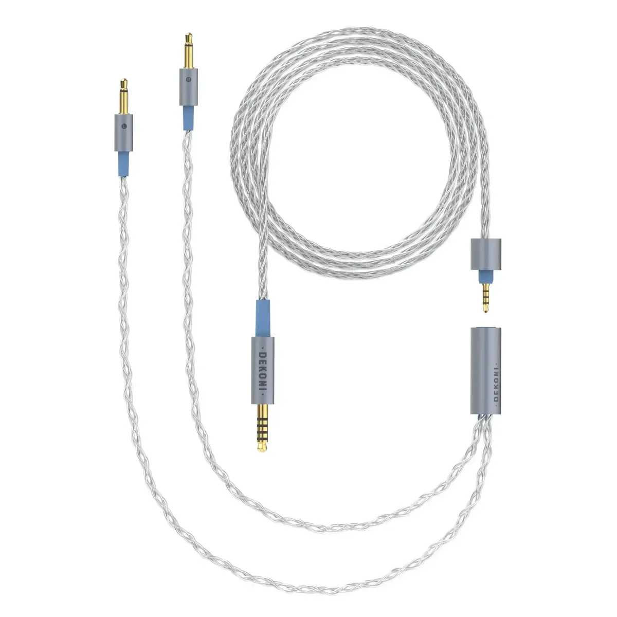 Dekoni Audio Ensemble 4.4mm 52" Braided Cable with 3.5mm Headphone Connectors