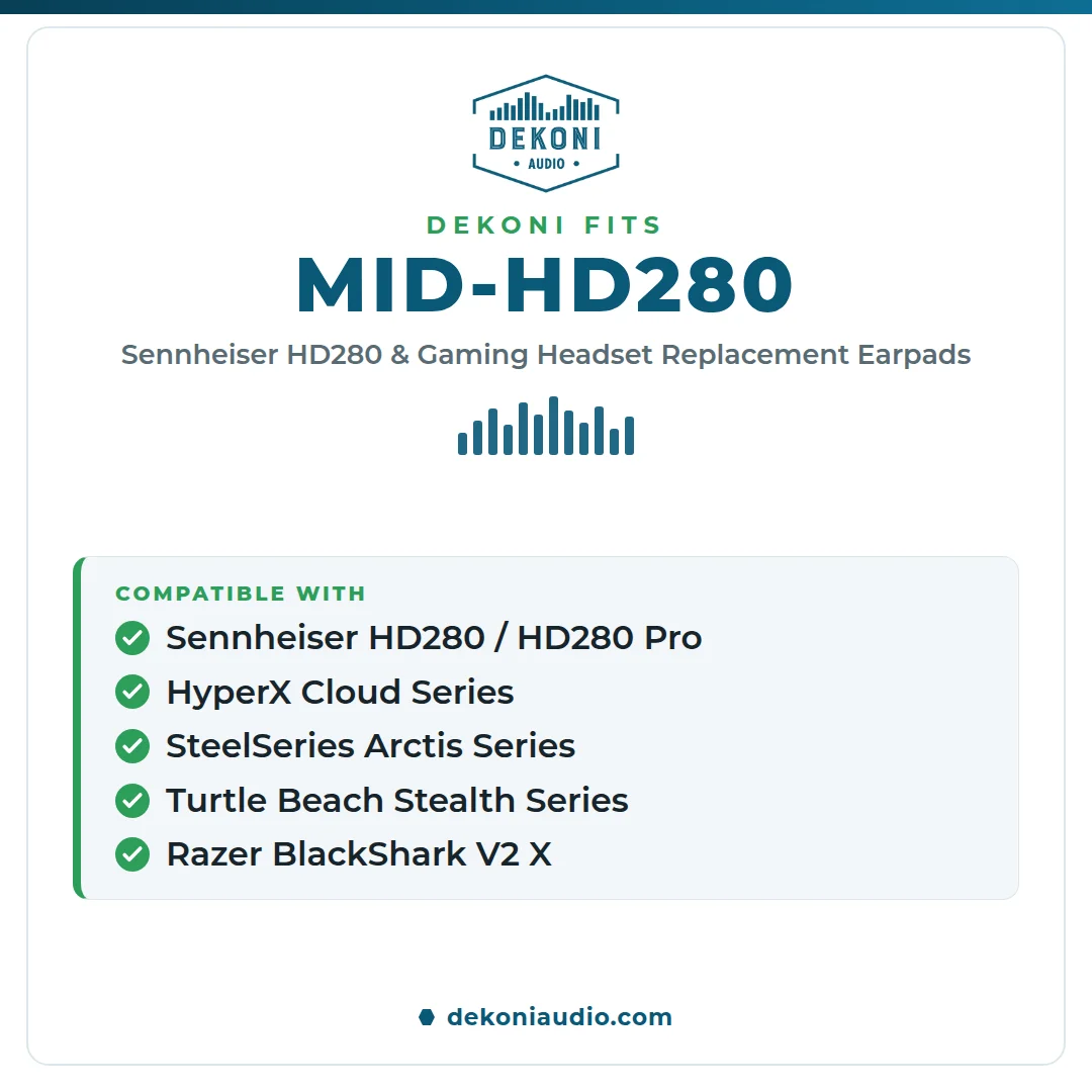 Midnight Velour Earpads for Sennheiser HD280 Series Headphones