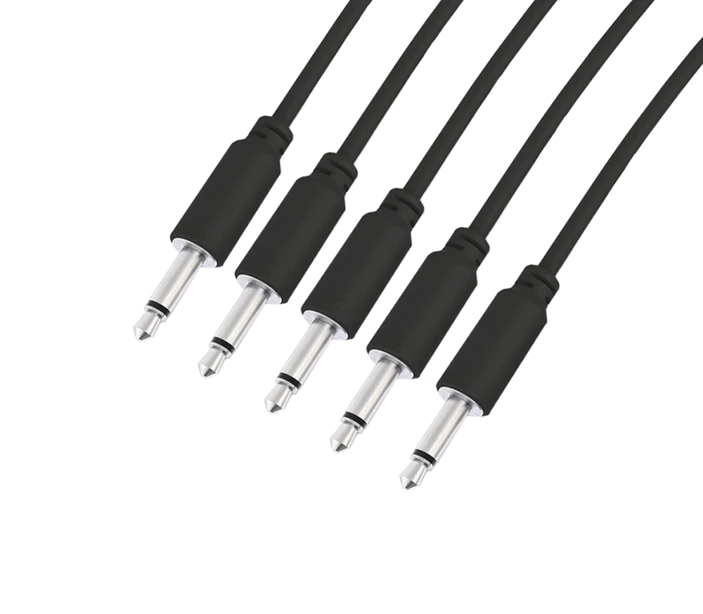 Eurorack Patch Cables Black (5x)