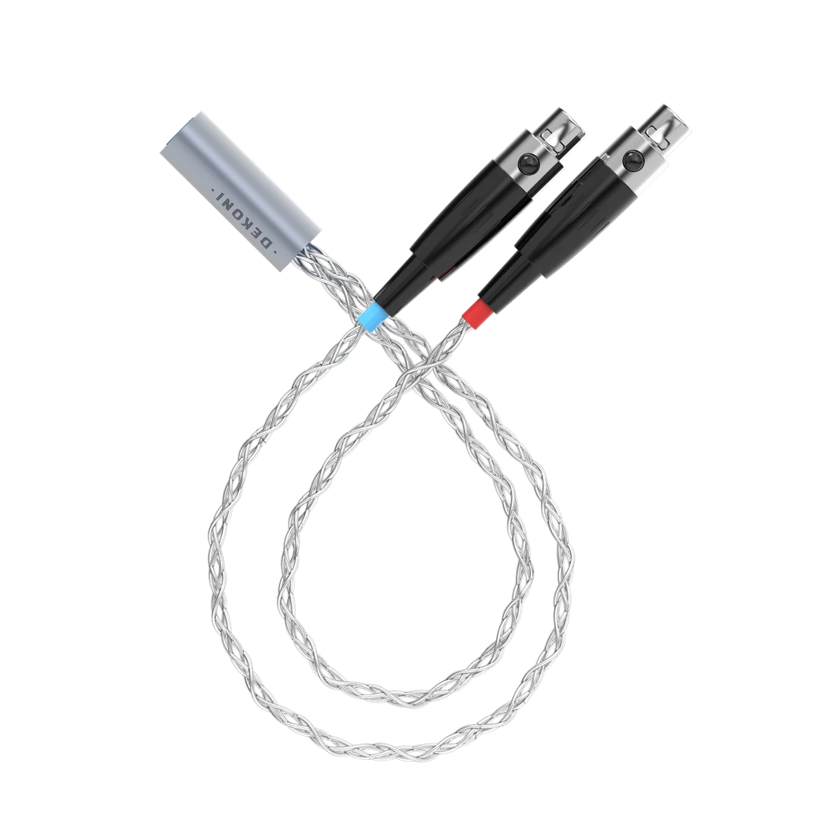 Ensemble Postsplit 4-Pin Mini-XLR Connectors with Silver Braided Cable