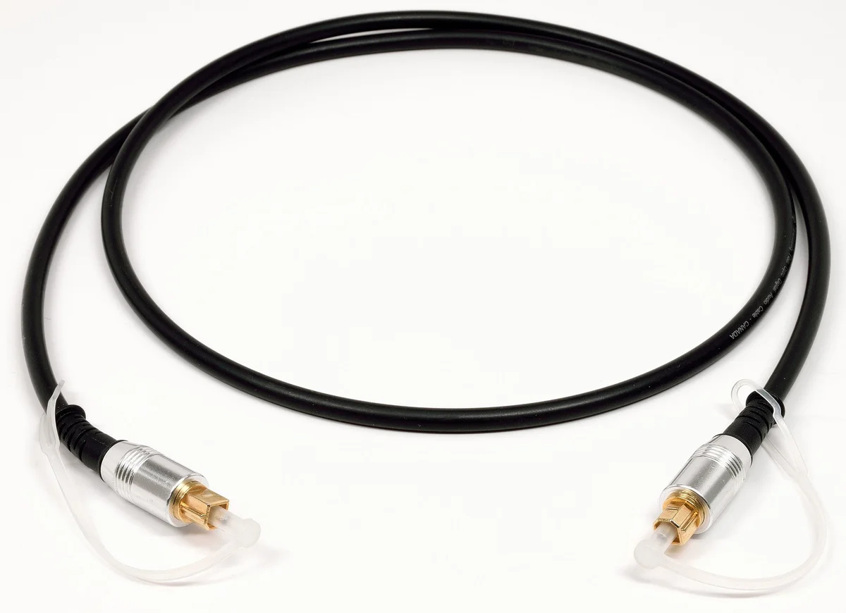 TOSLINK Optical Cable with Metal Connectors
