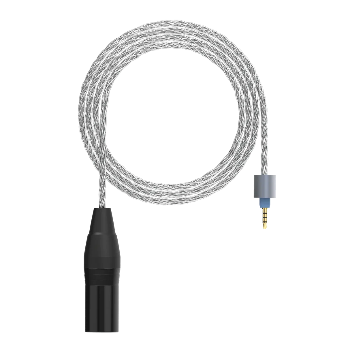 Ensemble Presplit Silver Braided Cable with 4-Pin XLR Balanced Connector