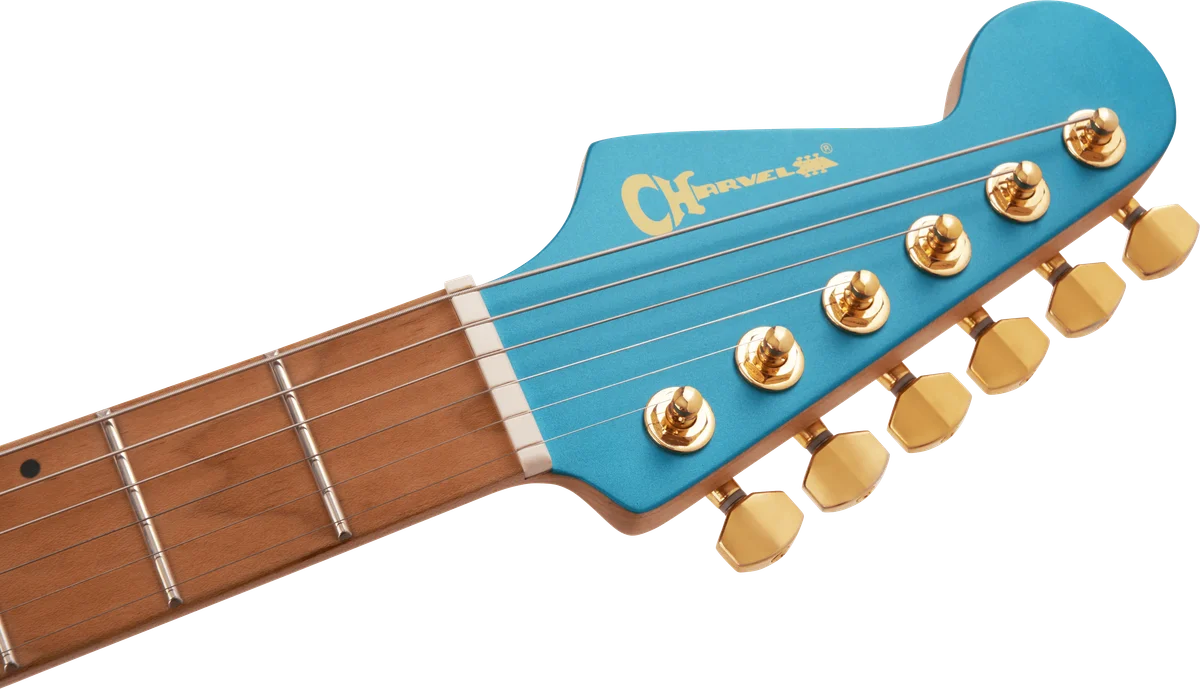 Angel Vivaldi Signature Pro-Mod DK24-6 Nova, Caramelized Maple Fingerboard, Lucerne Aqua Firemist