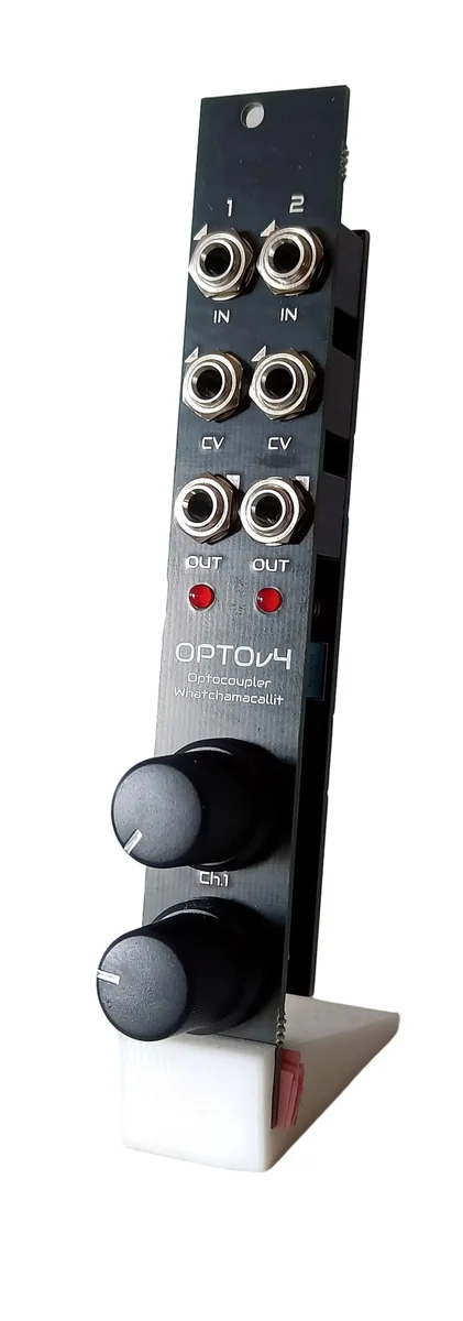 OPTOv4: Dual-channel passive optocoupler VCA/filter/low-pass gate (4HP)