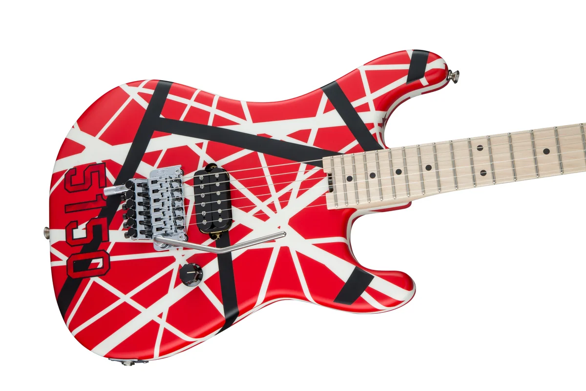 Striped Series 5150, Maple Fingerboard, Red with Black and White Stripes