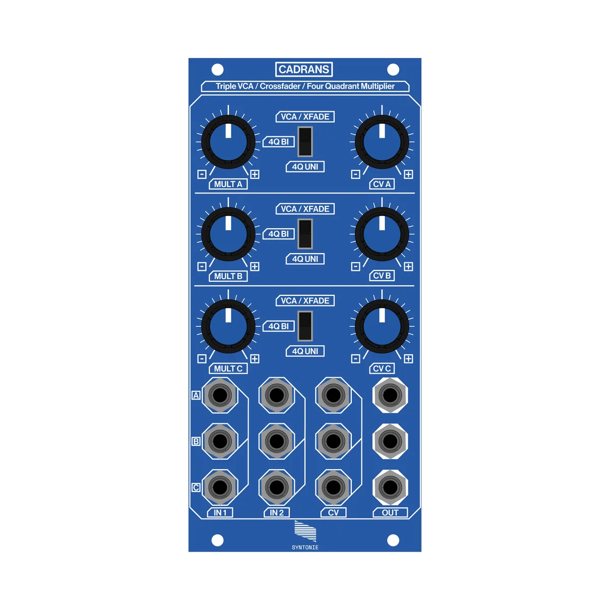 Cadrans - Triple VCA / Crossfader / Four Quadrant Multiplier
