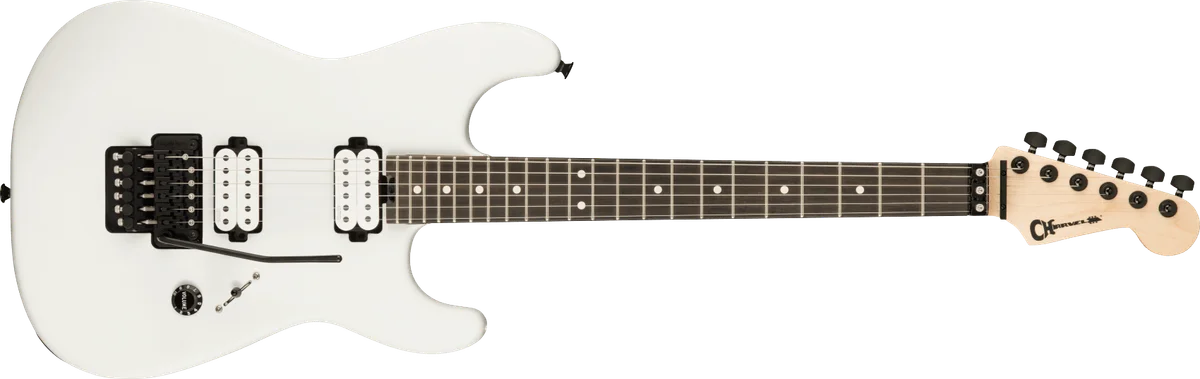 Jim Root Signature Pro-Mod San Dimas Style 1 HH FR E, Ebony Fingerboard, Satin White