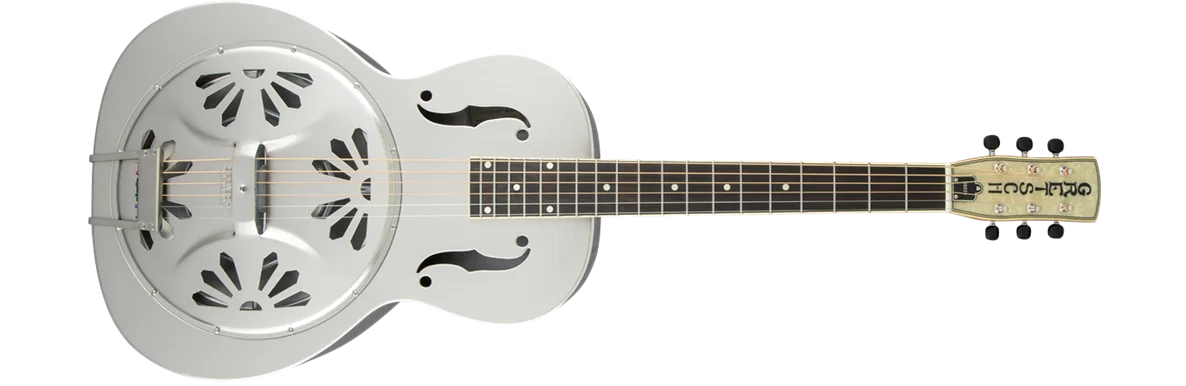 G9221 Bobtail Round-Neck Acoustic / Electric Steel Body Resonator Guitar