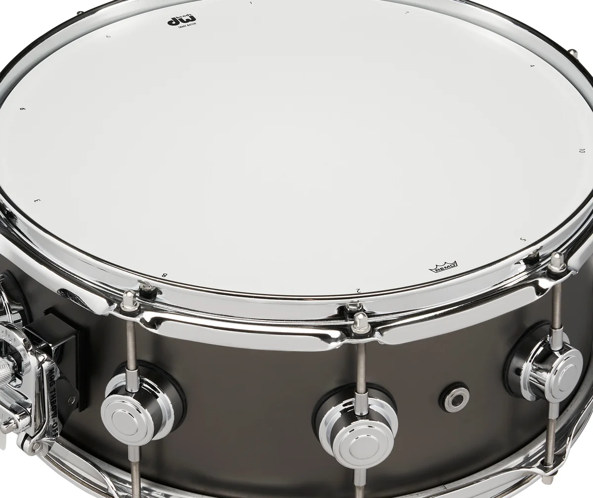 Satin Black over Brass Snare 5.5x14