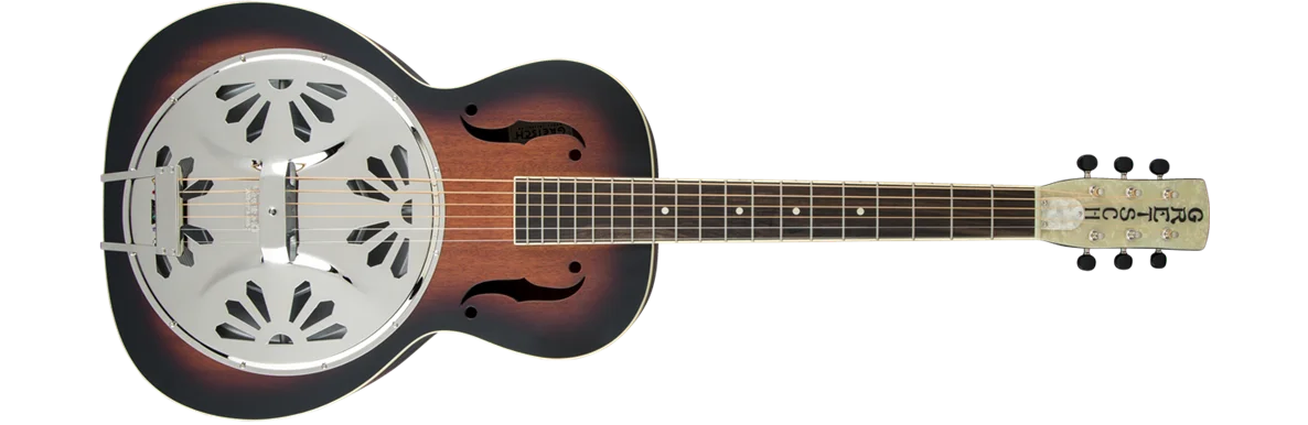G9220 Bobtail Round-Neck A.E. Mahogany Body Spider Cone Resonator Guitar