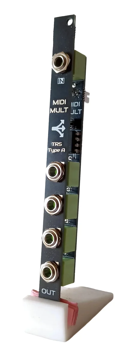 MIDI-MULTv2: 4-way TRS MIDI thru module (2HP)