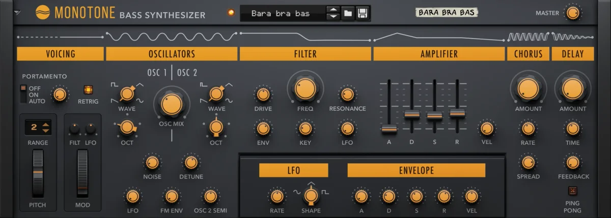 Monotone Bass Synthesizer