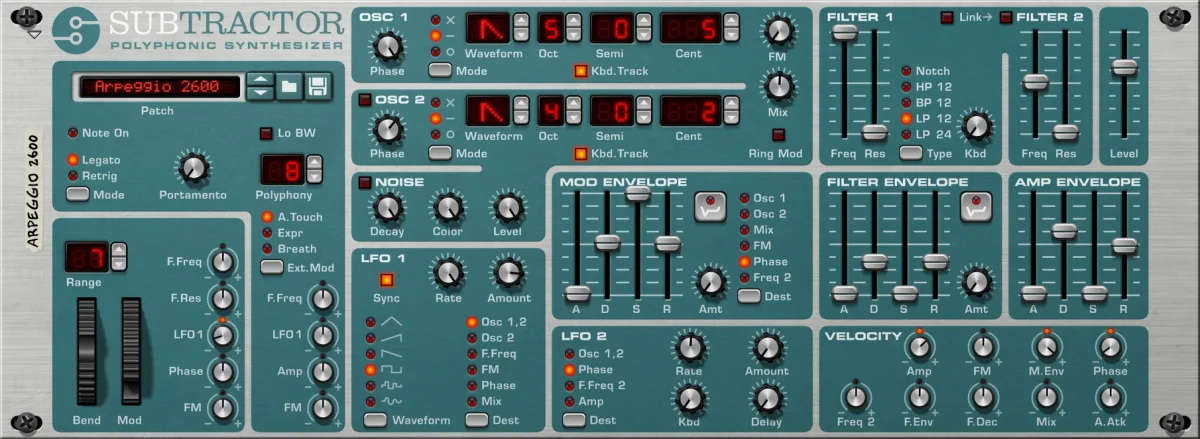 Subtractor Polyphonic Synthesizer
