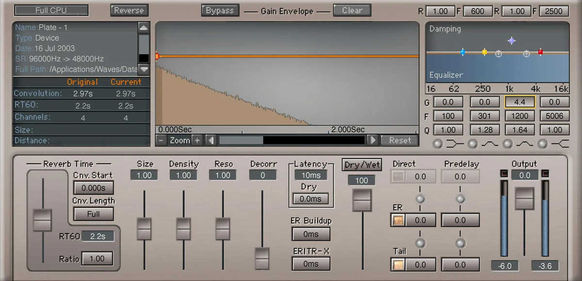 IR-1 Parametric Convolution Reverb