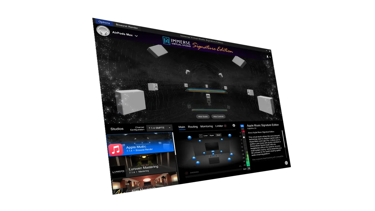 Immerse Virtual Studio Apple Music
