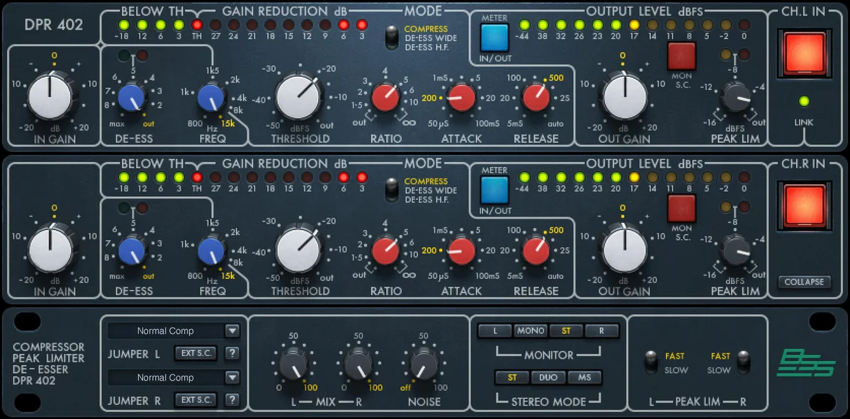 BSS DPR-402 Compressor/Limiter/De-Esser