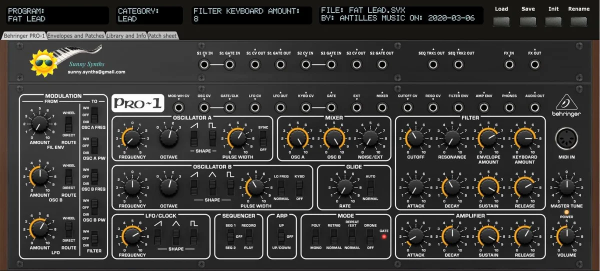 Behringer Pro-1 patch mapper
